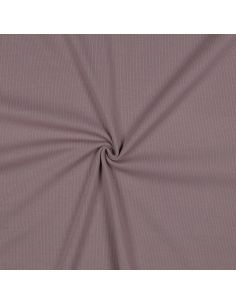 Tessuto jersey di cotone a maglia fine a coste - Malva