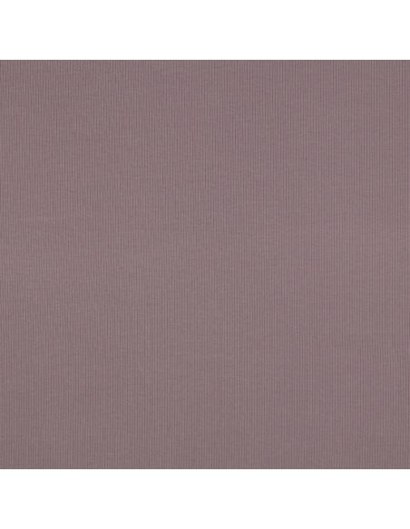 Tessuto jersey di cotone a maglia fine a coste - Malva