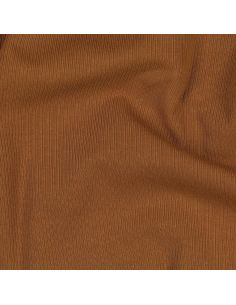 Tessuto jersey di cotone a maglia fine a coste - Cognac 2