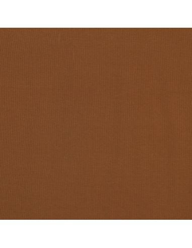 Tessuto jersey di cotone a maglia fine a coste - Cognac
