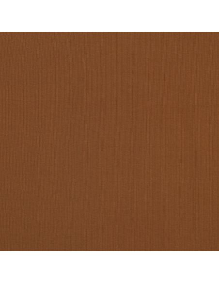 Tessuto jersey di cotone a maglia fine a coste - Cognac