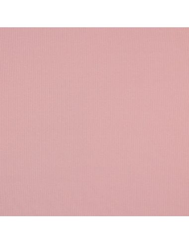 Tessuto jersey di cotone a maglia fine a coste - Rosa