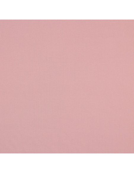 Tessuto jersey di cotone a maglia fine a coste - Rosa