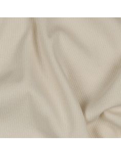 Tessuto jersey di cotone a maglia fine a coste - Naturale 2