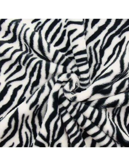 Tessuto in finta pelliccia animale - Zebra