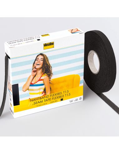 Supporto diritto filo estensibile Vlieseline - Nero