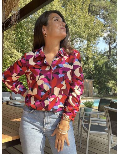 Modello di abito camicia Jane - Clématisse Pattern