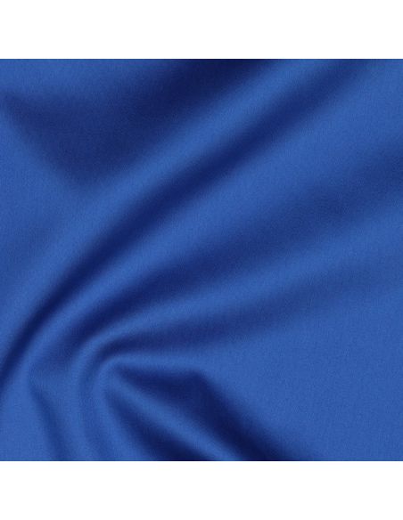 Tessuto satin di cotone - Blu cobalto