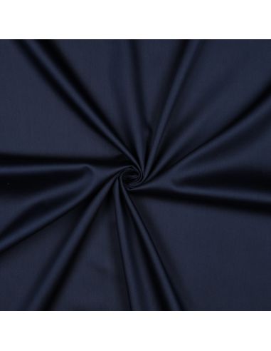 Tessuto satin di cotone - Blu marino