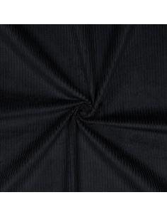 Tessuto velluto a coste cotone - Nero