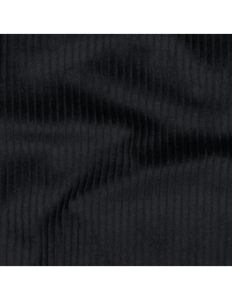 Tessuto velluto a coste cotone - Nero
