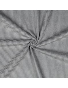 Tessuto velluto a coste cotone - Grigio
