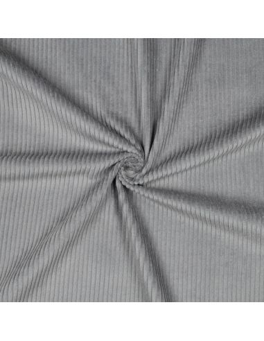 Tessuto velluto a coste cotone - Grigio