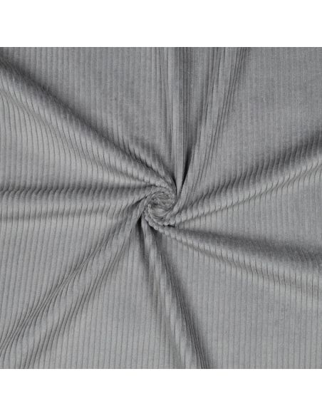 Tessuto velluto a coste cotone - Grigio