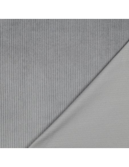 Tessuto velluto a coste cotone - Grigio