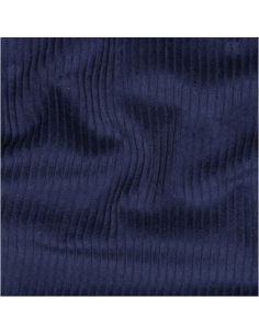 Tessuto velluto a coste cotone - Blu marino 2