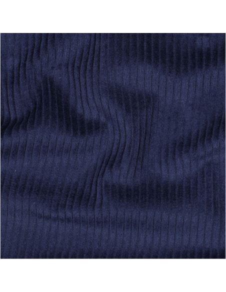 Tessuto velluto a coste cotone - Blu marino