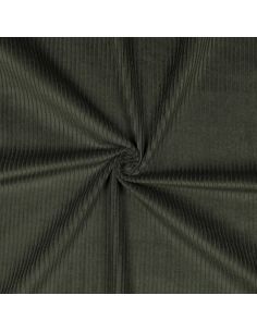 Tessuto velluto a coste di cotone - Verde scuro