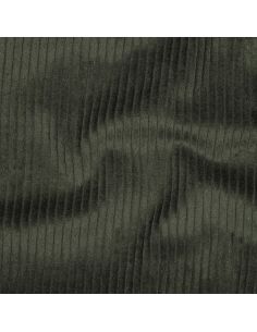 Tessuto velluto a coste di cotone - Verde scuro 2