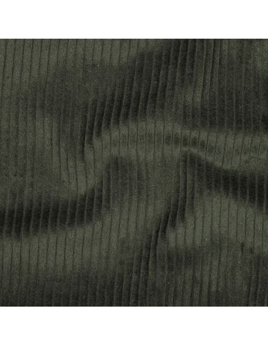 Tessuto velluto a coste di cotone - Verde scuro