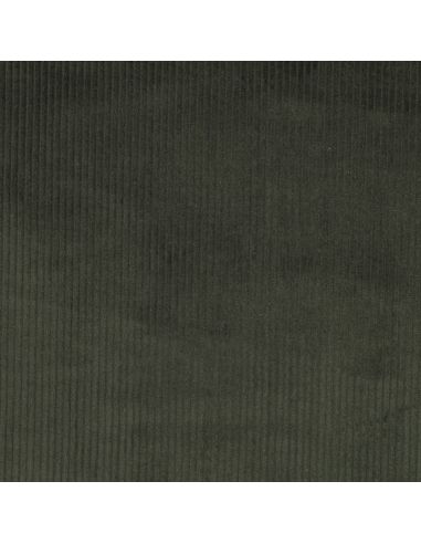 Tessuto velluto a coste di cotone - Verde scuro