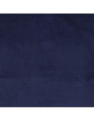 Tessuto velluto a coste cotone - Blu marino
