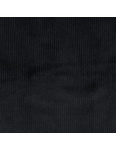Tessuto velluto a coste cotone - Nero