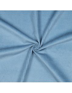 Tessuto velluto a coste di cotone - Blu