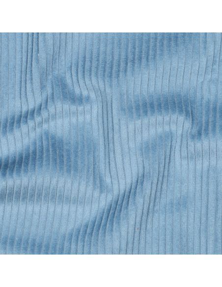 Tessuto velluto a coste di cotone - Blu