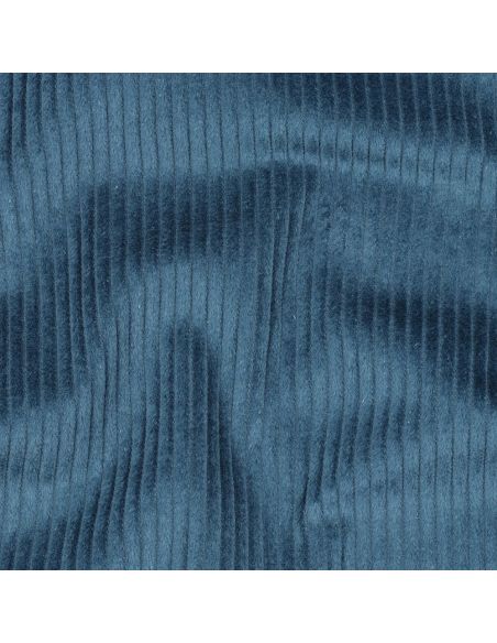 Tessuto velluto a coste di cotone - Blu petrolio