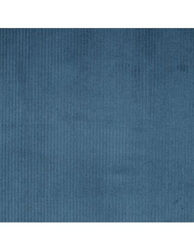 Tessuto velluto a coste di cotone - Blu petrolio