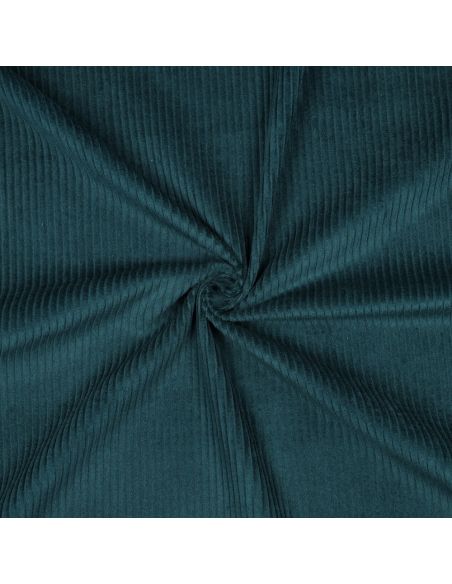 Tessuto velluto a coste di cotone - Verde smeraldo