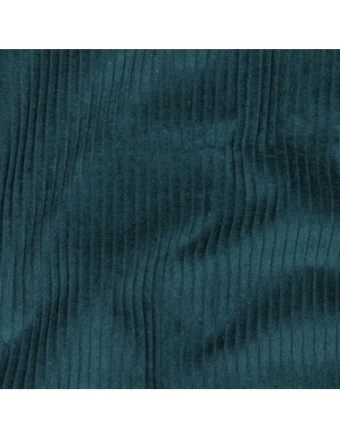 Tessuto velluto a coste di cotone - Verde smeraldo