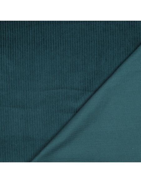 Tessuto velluto a coste di cotone - Verde smeraldo