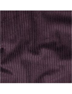 Tessuto velluto a coste cotone - Melanzana 2