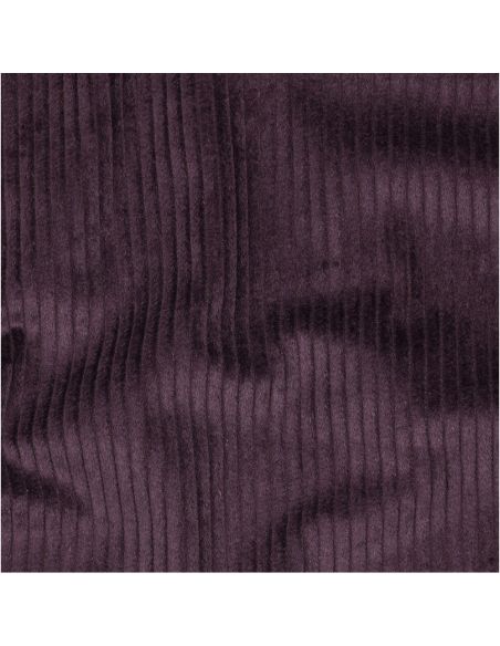 Tessuto velluto a coste cotone - Melanzana