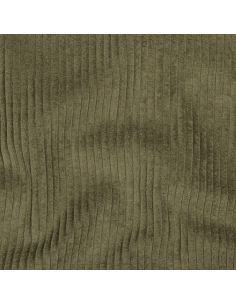 Tessuto velluto a coste di cotone - Verde militare 2
