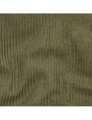 Tessuto velluto a coste di cotone - Verde militare