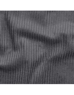 Tessuto velluto a coste di cotone - Grigio scuro 2