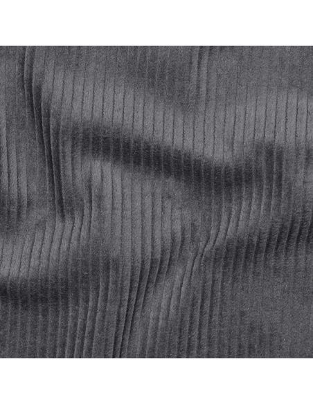 Tessuto velluto a coste di cotone - Grigio scuro