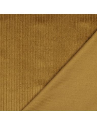 Tessuto velluto a coste cotone - Ocra