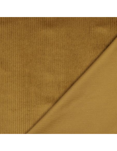 Tessuto velluto a coste cotone - Ocra