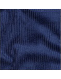 Tessuto velluto a coste cotone - Cobalto 2