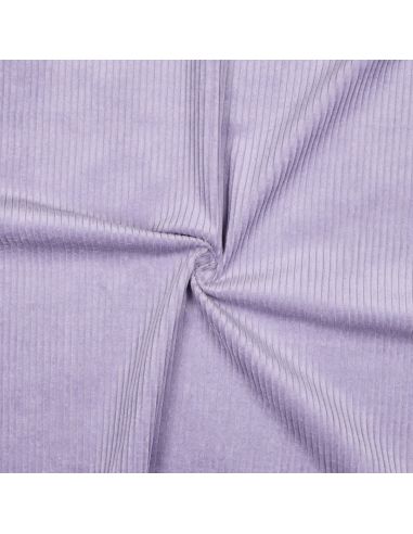 Tessuto velluto a coste di cotone - Lilla