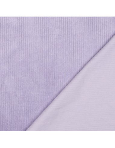 Tessuto velluto a coste di cotone - Lilla