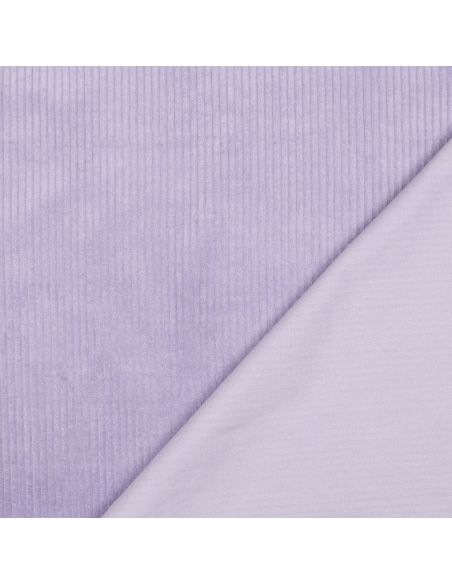 Tessuto velluto a coste di cotone - Lilla