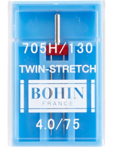 Aghi doppi per macchina speciali per tessuti elasticizzati Bohin