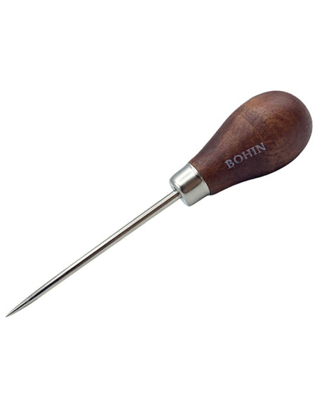 Punteruolo manico forma pera in legno Bohin
