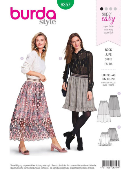Modello di gonna - Burda 6357