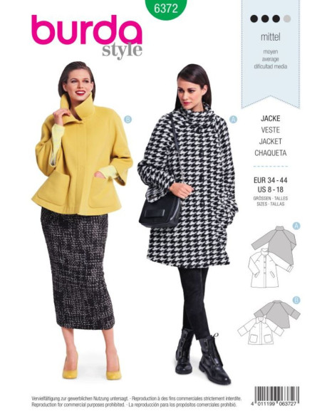 Modello di giacca - Burda 6372